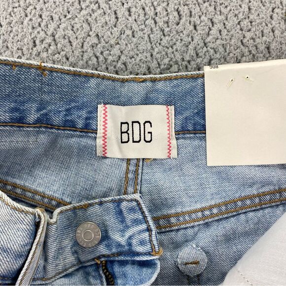 BDG Cowboy Straight Leg Tie-Dye Doodle Designs High Waisted Jeans | Size: 28 - Picture 14 of 16